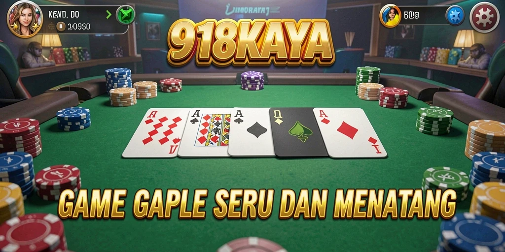 Screenshot 918KAYA menampilkan gameplay Gaple yang seru.