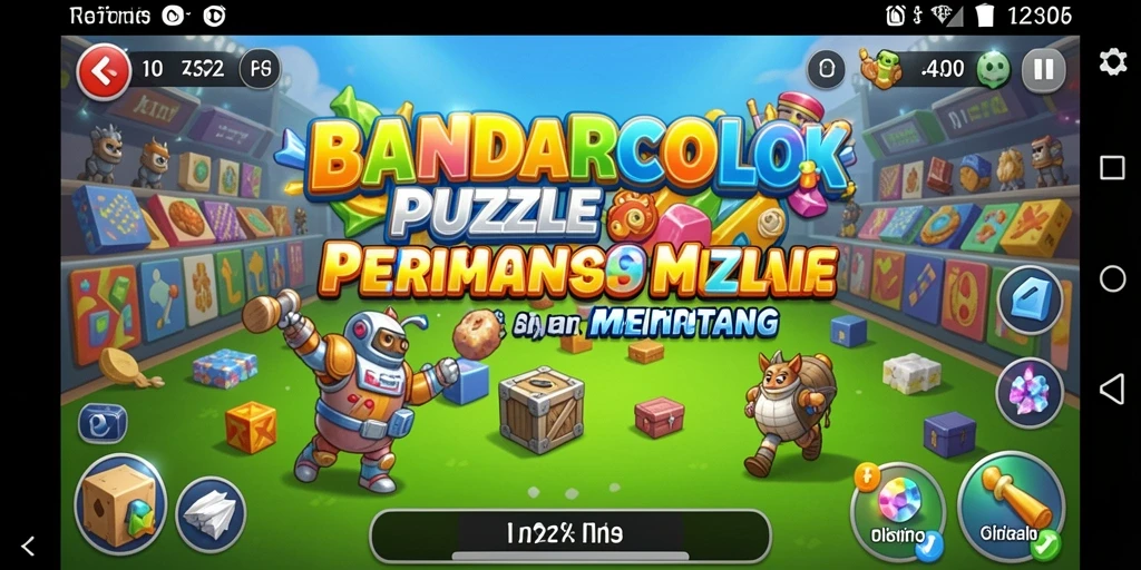 Screenshot utama gameplay BANDARCOLOK menampilkan tantangan puzzle yang seru.