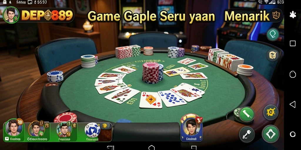 Gambaran tampilan gameplay game Gaple DEPO89 yang menarik.