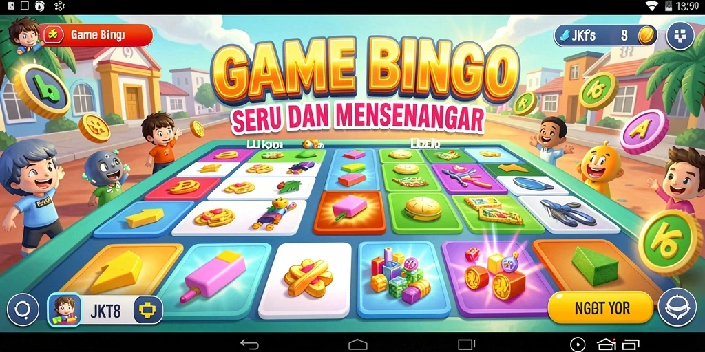 Tampilan gameplay seru dalam game Bingo JKT8.