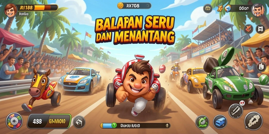 Gameplay balap intens dan kompetitif di RI188.