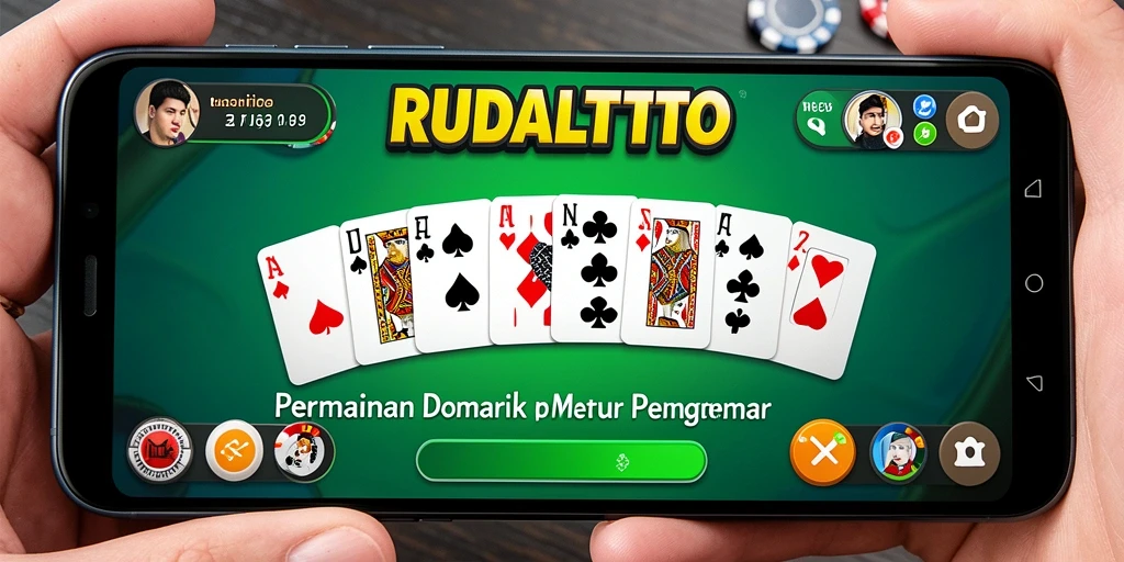 Screenshot gameplay RUDALTOTO yang menampilkan pengalaman bermain domino.